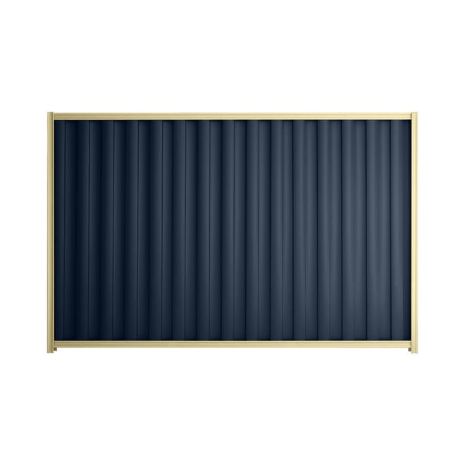 Good Neighbour® Wavelok® 2100mm High Fence Panel Sheet: Mountain Blue Post/Track: Primrose