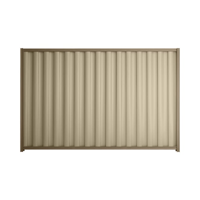 Good Neighbour® Wavelok® 2100mm High Fence Panel Sheet: Merino Post/Track: Beige