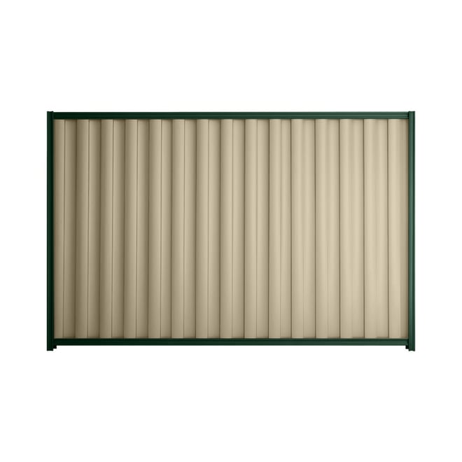 Good Neighbour® Wavelok® 2100mm High Fence Panel Sheet: Merino Post/Track: Caulfield Green