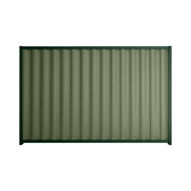 Good Neighbour® Wavelok® 2100mm High Fence Panel Sheet: Mist Green Post/Track: Caulfield Green