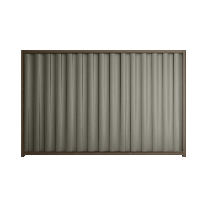 Good Neighbour® Wavelok® 2100mm High Fence Panel Sheet: Marsh Post/Track: Banyan Brown