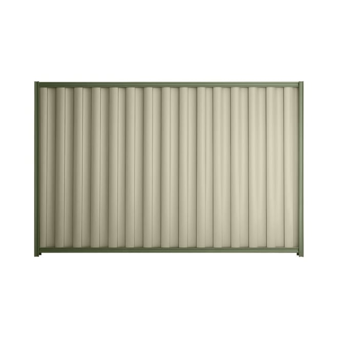 Good Neighbour® Wavelok® 2100mm High Fence Panel Sheet: Moss Vale Sand Post/Track: Mist Green
