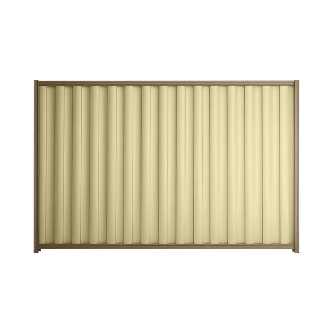 Good Neighbour® Wavelok® 2100mm High Fence Panel Sheet: Primrose Post/Track: Beige