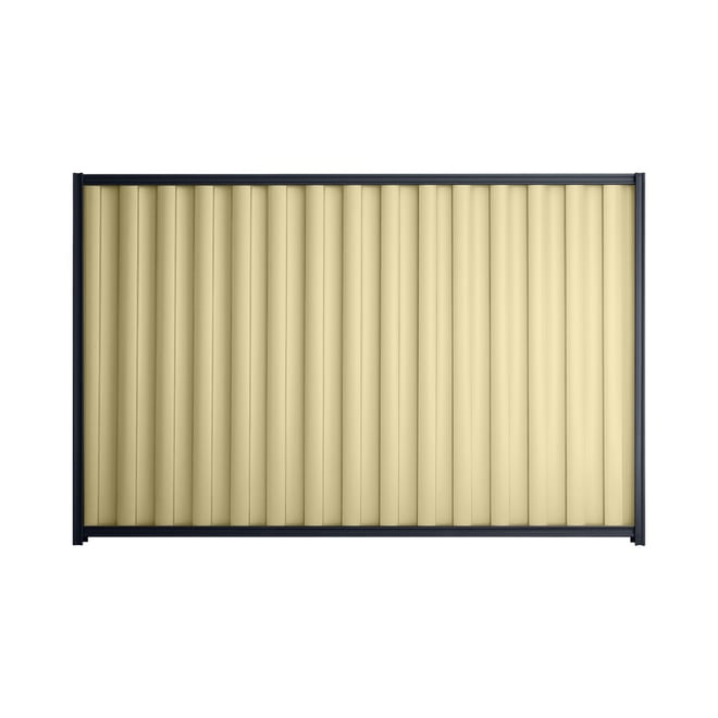 Good Neighbour® Wavelok® 2100mm High Fence Panel Sheet: Primrose Post/Track: Dark Stone
