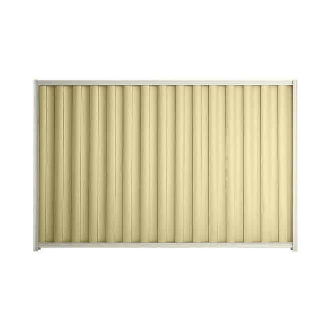 Good Neighbour® Wavelok® 2100mm High Fence Panel Sheet: Primrose Post/Track: Off White