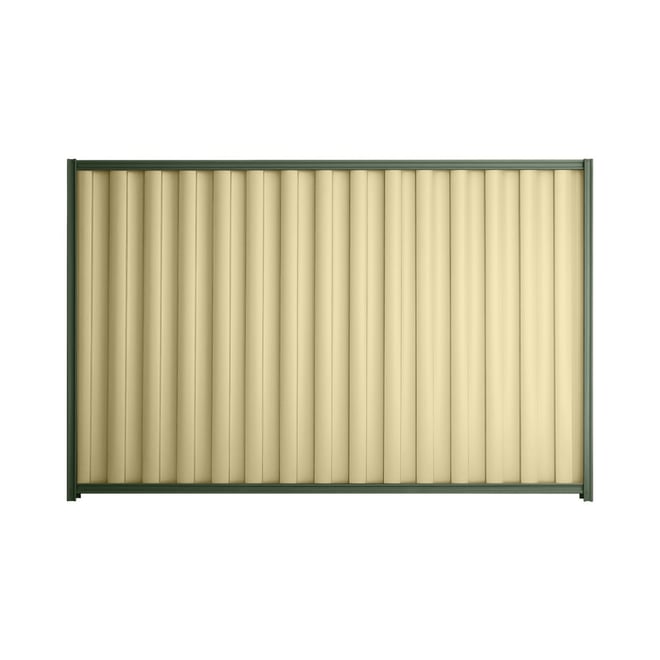 Good Neighbour® Wavelok® 2100mm High Fence Panel Sheet: Primrose Post/Track: Rivergum
