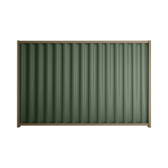 Good Neighbour® Wavelok® 2100mm High Fence Panel Sheet: Rivergum Post/Track: Beige