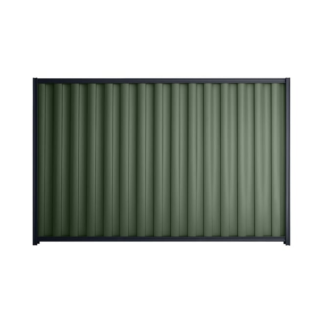 Good Neighbour® Wavelok® 2100mm High Fence Panel Sheet: Rivergum Post/Track: Dark Stone