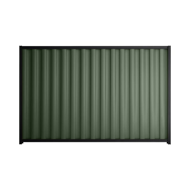 Good Neighbour® Wavelok® 2100mm High Fence Panel Sheet: Rivergum Post/Track: Gun Metal Grey