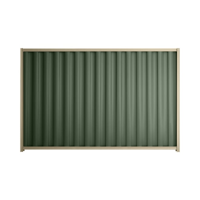 Good Neighbour® Wavelok® 2100mm High Fence Panel Sheet: Rivergum Post/Track: Merino