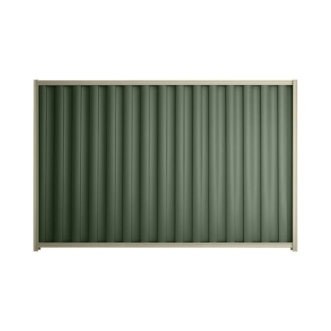 Good Neighbour® Wavelok® 2100mm High Fence Panel Sheet: Rivergum Post/Track: Moss Vale Sand