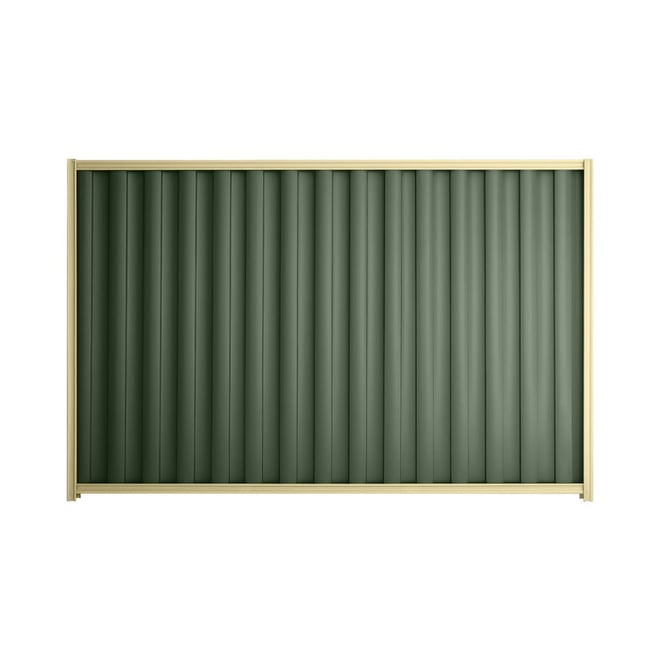 Good Neighbour® Wavelok® 2100mm High Fence Panel Sheet: Rivergum Post/Track: Primrose
