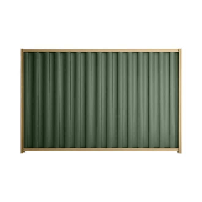 Good Neighbour® Wavelok® 2100mm High Fence Panel Sheet: Rivergum Post/Track: Wheat