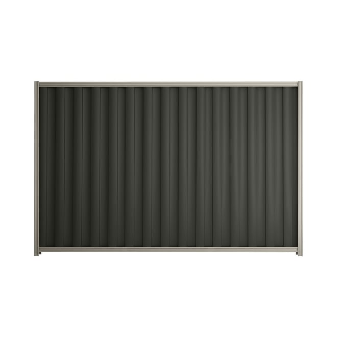 Good Neighbour® Wavelok® 2100mm High Fence Panel Sheet: Slate Grey Post/Track: Birch