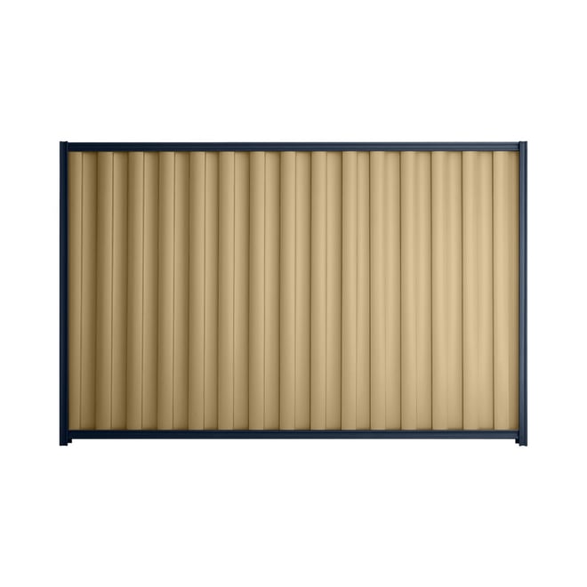 Good Neighbour® Wavelok® 2100mm High Fence Panel Sheet: Wheat Post/Track: Mountain Blue