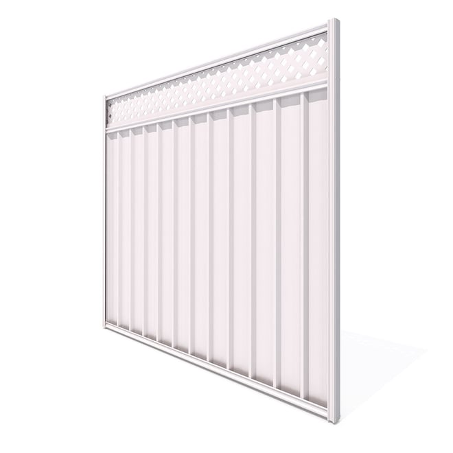 Good Neighbour® Lattice Screen Top Superdek® Panel Standard .32 BMT 1.5m High Sheet: Beige, Frame: B