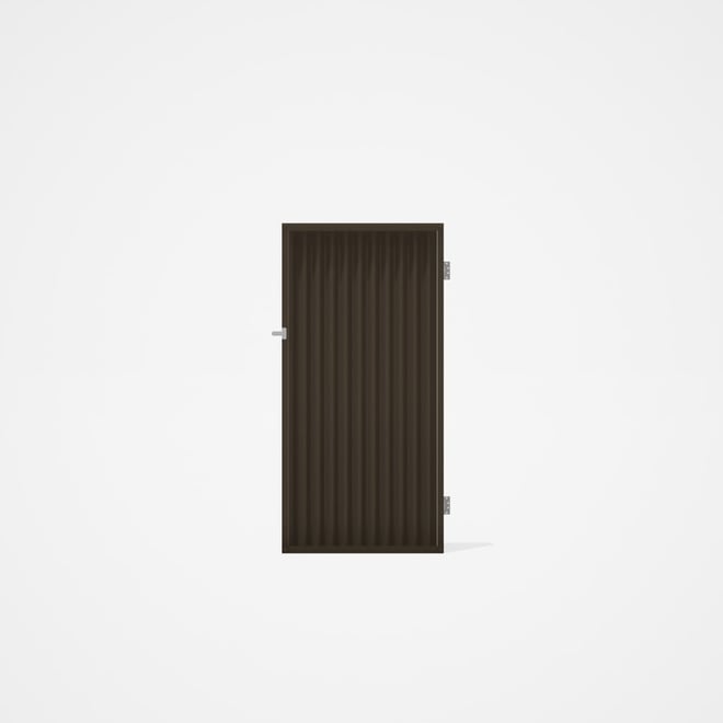 Good Neighbour® CGI Single Gate Standard .32 BMT1.8m High Sheet: Banyan Brown, Frame: Banyan Brown
