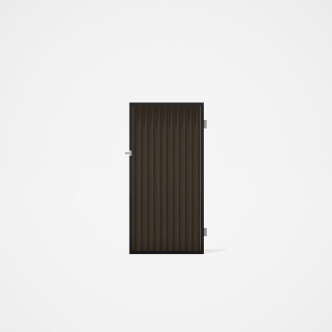 Good Neighbour® CGI Single Gate Standard .32 BMT1.8m High Sheet: Banyan Brown, Frame: Banyan Brown