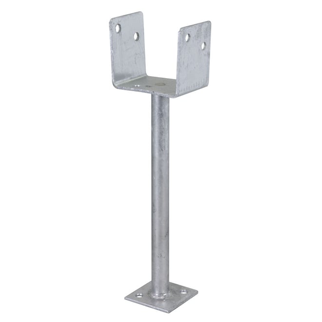 Dunnings 100 x 300mm Hot Dipped Galvanised Full Post Anchor M10 Holes