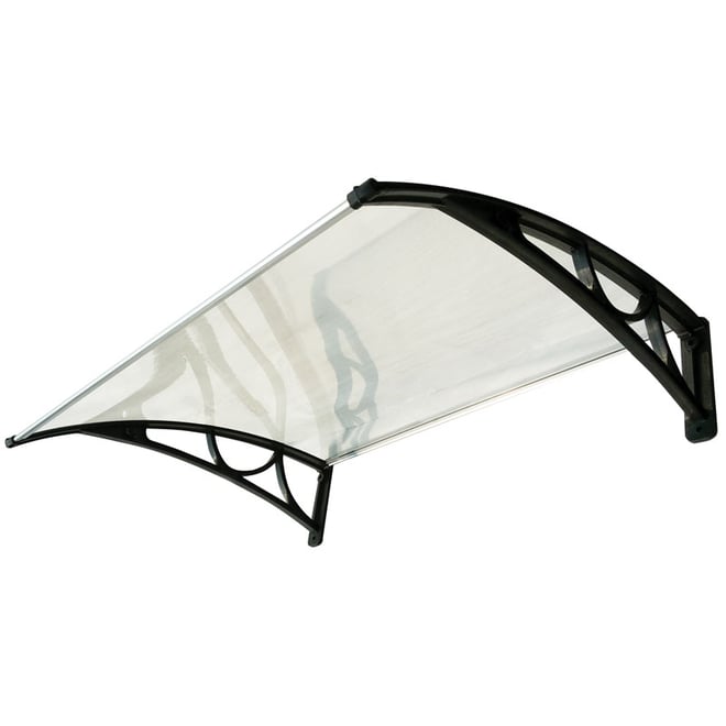 Sunscape Black Framed Door and Window Canopy 150 x 120cm