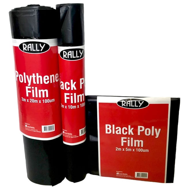 Poly Pre-Packed Builders Sheet 2m x 5m x 100UM Black