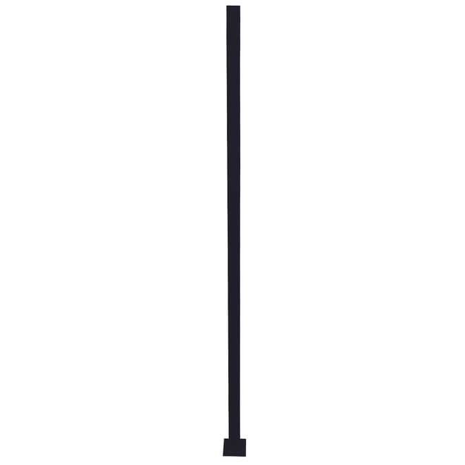 Steel Fence Post With Base Plate 50x50mm x 3000mm Black