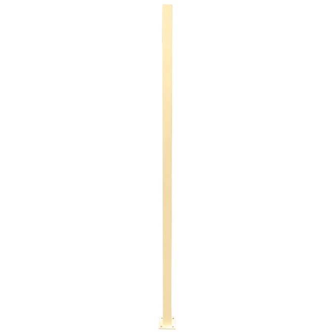 Heritage Steel Fence Post With Base Plate 50x50mm x 1800mm Primrose