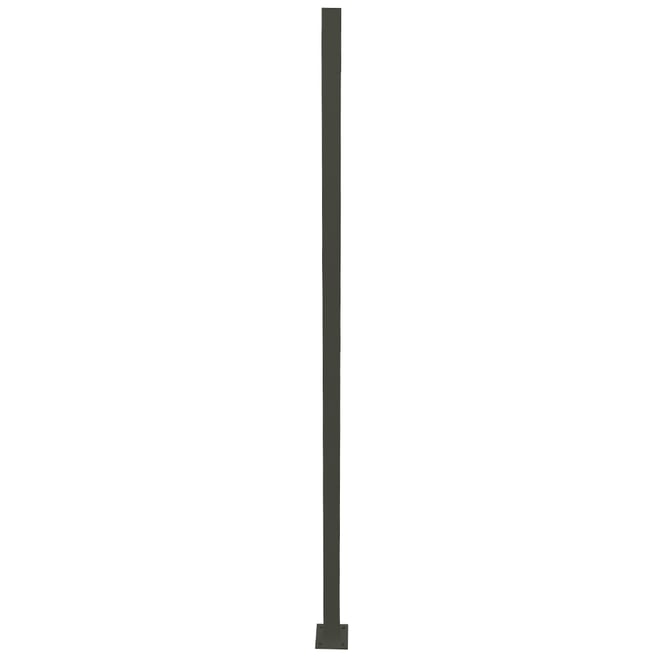 Heritage Steel Fence Post With Base Plate 50x50mm x 1800mm Slate Grey