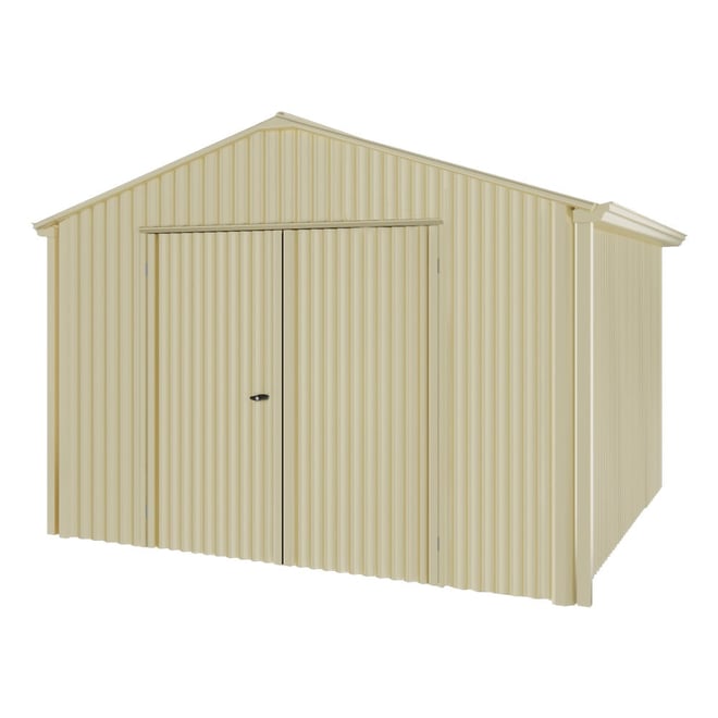 Handi-Heritage Shed H3 3.30X3.30 Roof:Primrose Wall:Primrose Gable End Double Door