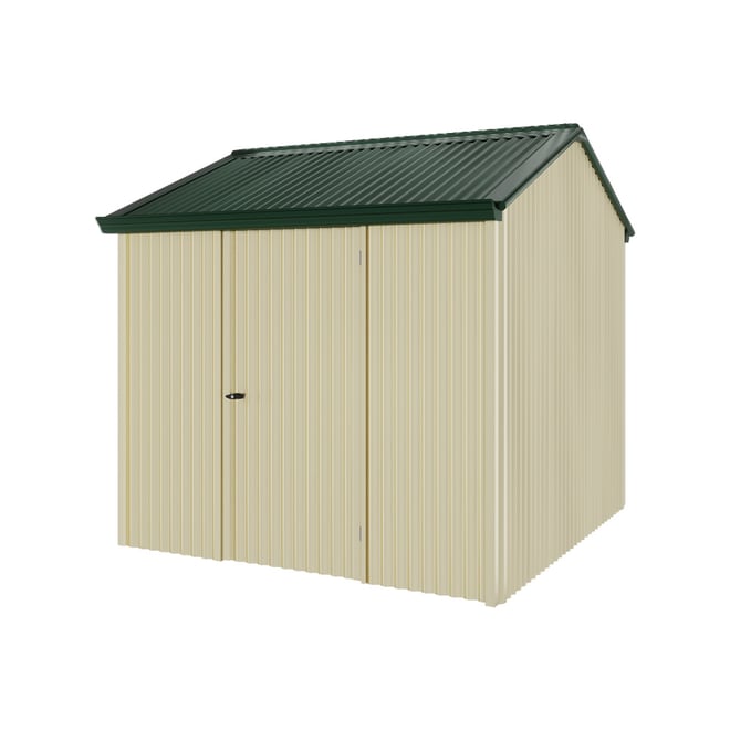 Handi-Heritage Shed H1 2.54X2.52 Roof:Caulfield Green Wall:Primrose Front/Rear Single Door