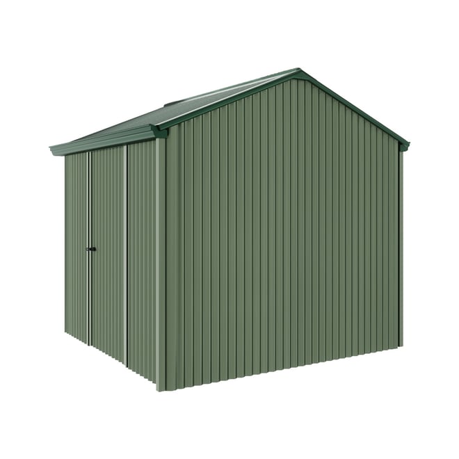 Handi-Heritage Shed H1 2.54X2.52 Roof:Caulfield Green Wall:Rivergum Front/Rear Single Door