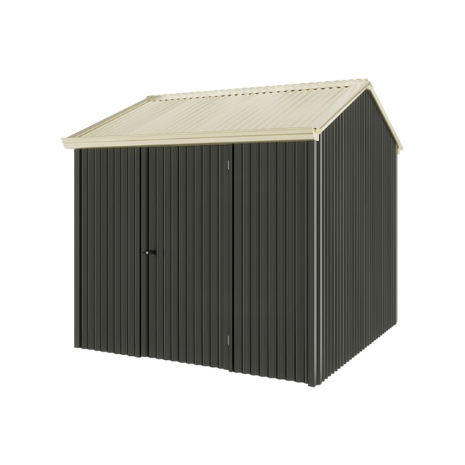 Handi-Heritage Shed H1 2.54X2.52 Roof:Primrose Wall:Slate Grey Front/Rear Single Door