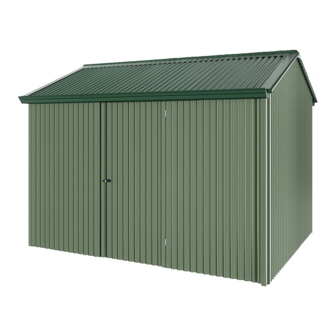 Handi-Heritage Shed H2 3.30X2.52 Roof:Caulfield Green Wall:Rivergum Front/Rear Single Door