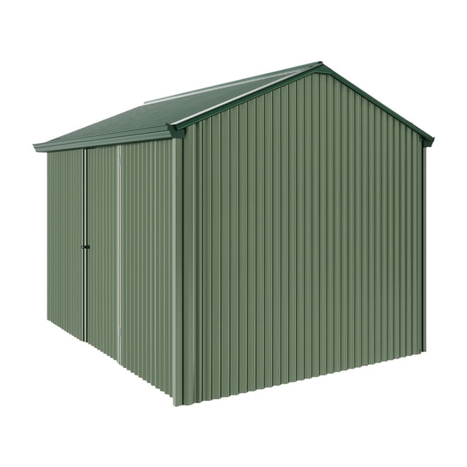Handi-Heritage Shed H2 3.30X2.52 Roof:Caulfield Green Wall:Rivergum Front/Rear Single Door