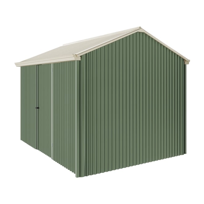 Handi-Heritage Shed H2 3.30X2.52 Roof:Merino Wall:Rivergum Front/Rear Single Door