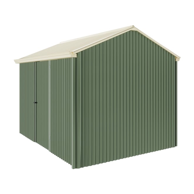 Handi-Heritage Shed H2 3.30X2.52 Roof:Primrose Wall:Rivergum Front/Rear Single Door