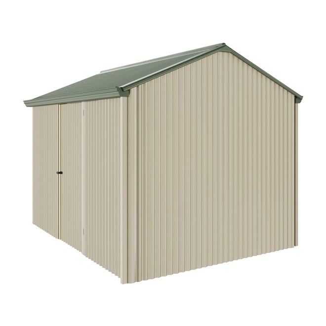 Handi-Heritage Shed H2 3.30X2.52 Roof:Rivergum Wall:Merino Front/Rear Single Door