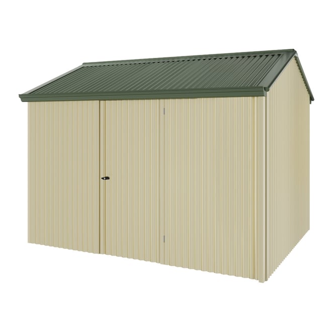 Handi-Heritage Shed H2 3.30X2.52 Roof:Rivergum Wall:Primrose Front/Rear Single Door