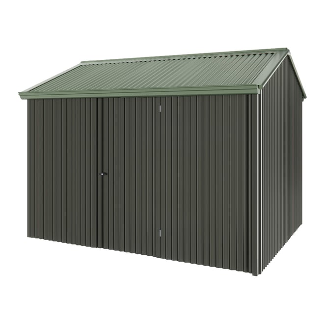 Handi-Heritage Shed H2 3.30X2.52 Roof:Rivergum Wall:Slate Grey Front/Rear Single Door