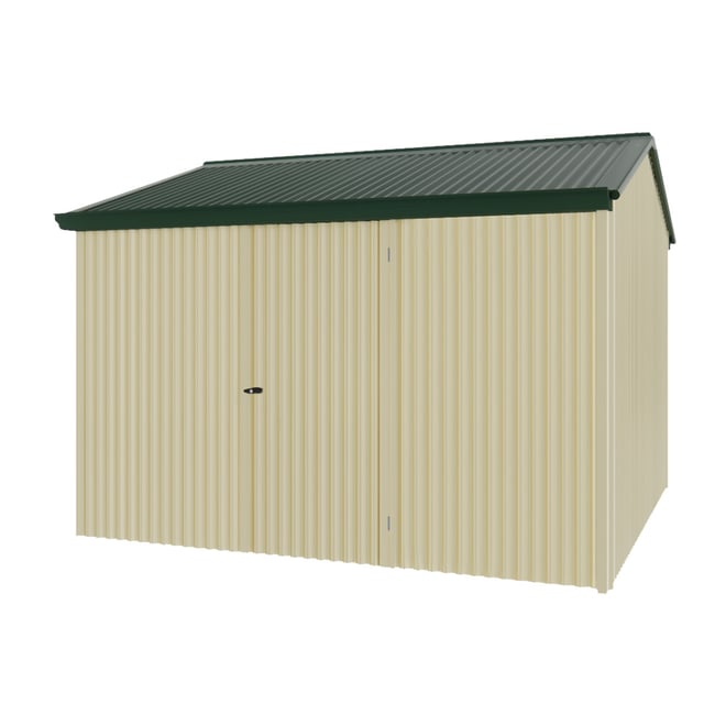 Handi-Heritage Shed H3 3.30X3.30 Roof:Caulfield Green Wall:Primrose Front/Rear Single Door