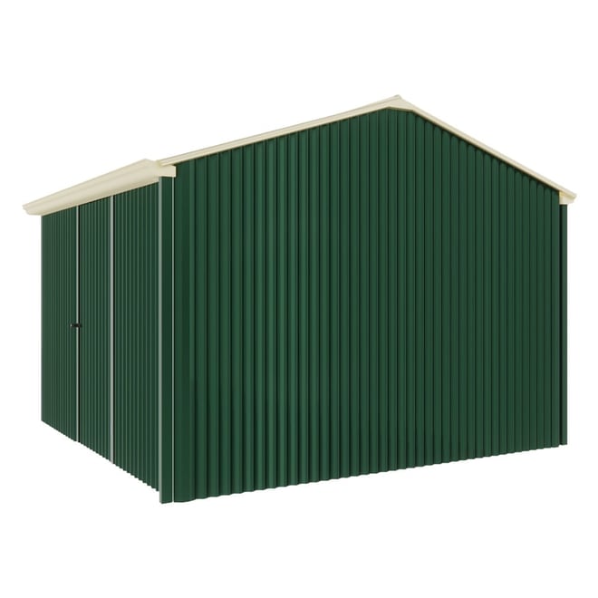 Handi-Heritage Shed H3 3.30X3.30 Roof:Primrose Wall:Caulfield Green Front/Rear Single Door
