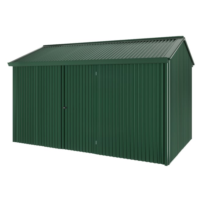 Handi-Heritage Shed H4 3.96X2.52 Roof:Caulfield Green Wall:Caulfield Green Front/Rear Single Door