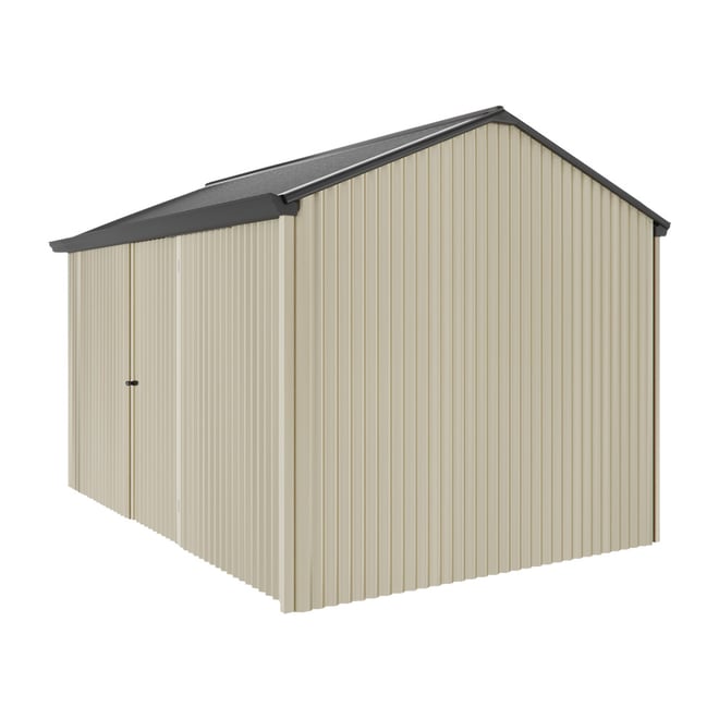 Handi-Heritage Shed H4 3.96X2.52 Roof:Gun Metal Grey Wall: Merino Front/Rear Single Door