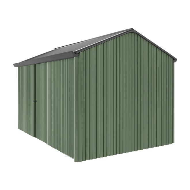 Handi-Heritage Shed H4 3.96X2.52 Roof:Gun Metal Grey Wall: Rivergum Front/Rear Single Door