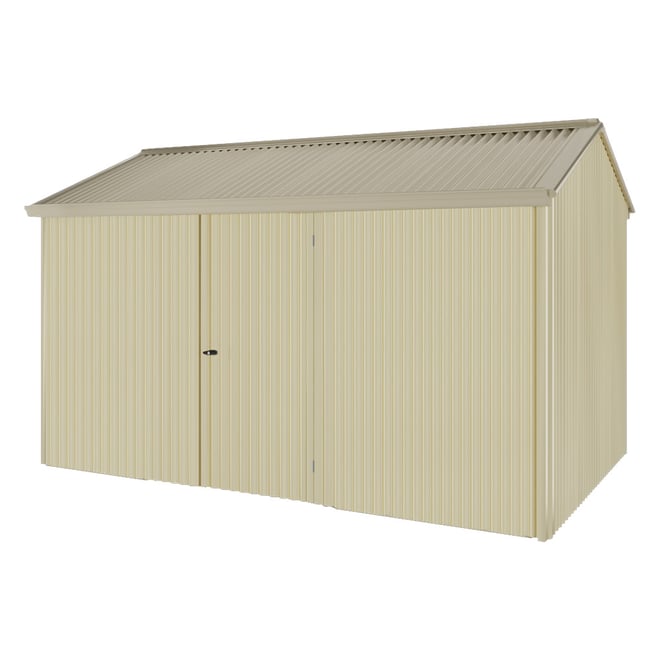 Handi-Heritage Shed H4 3.96X2.52 Roof:Merino Wall:Primrose Front/Rear Single Door