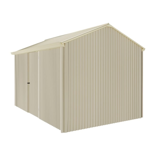 Handi-Heritage Shed H4 3.96X2.52 Roof:Primrose Wall:Merino Front/Rear Single Door