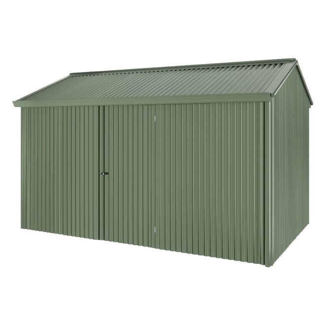 Handi-Heritage Shed H4 3.96X2.52 Roof:Rivergum Wall:Rivergum Front/Rear Single Door