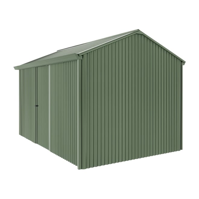 Handi-Heritage Shed H4 3.96X2.52 Roof:Rivergum Wall:Rivergum Front/Rear Single Door