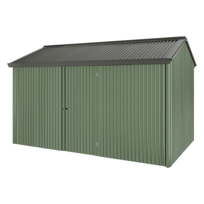 Handi-Heritage Shed H4 3.96X2.52 Roof:Slate Grey Wall:Rivergum Front/Rear Single Door