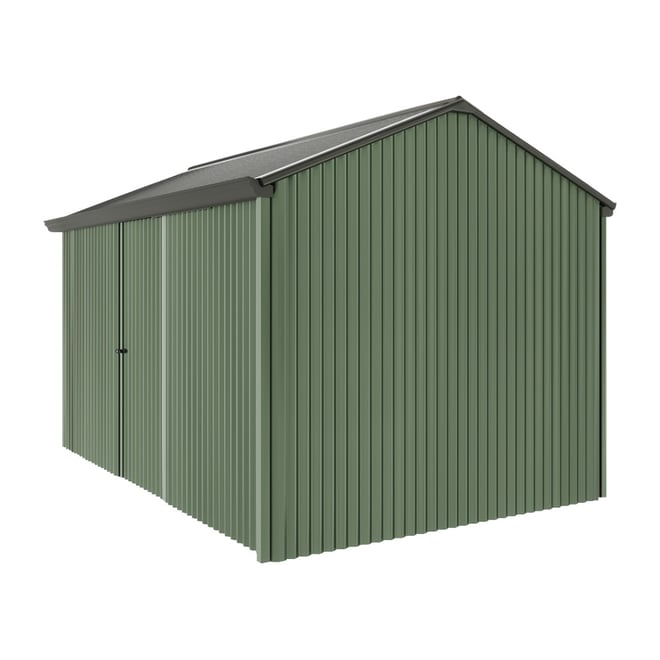 Handi-Heritage Shed H4 3.96X2.52 Roof:Slate Grey Wall:Rivergum Front/Rear Single Door